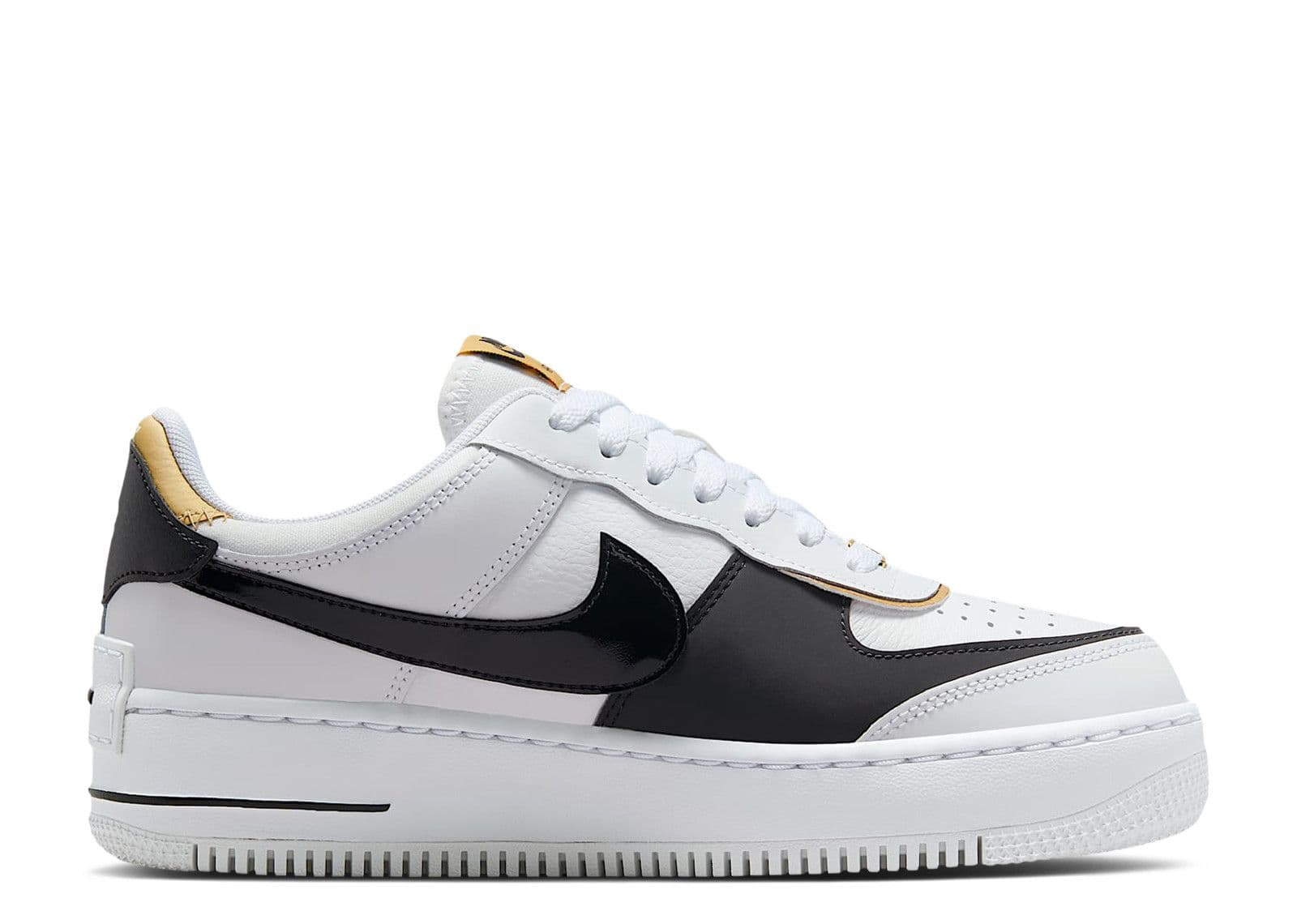 Air Force 1 Shadow 'White Black Metallic Gold'