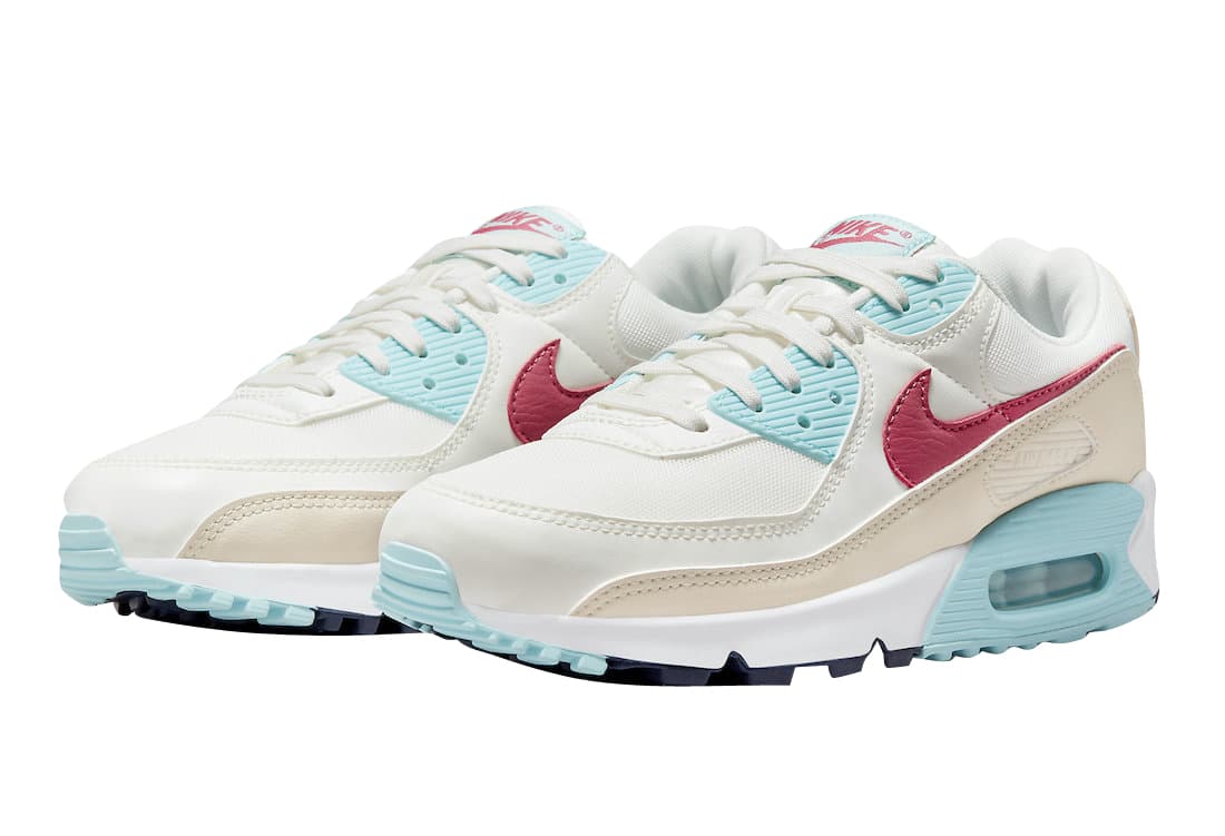 Nike Air Max 90 White Red Aqua