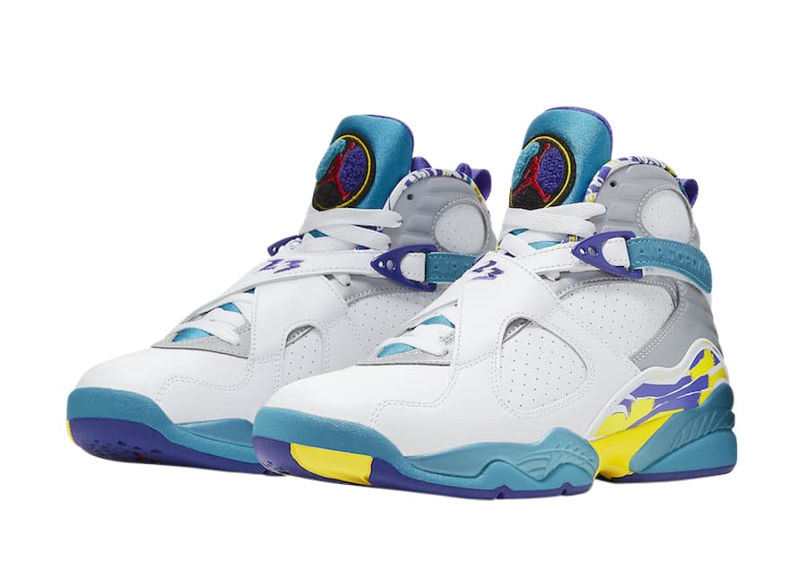 Wmns Jordan 8 Retro 'White Aqua'