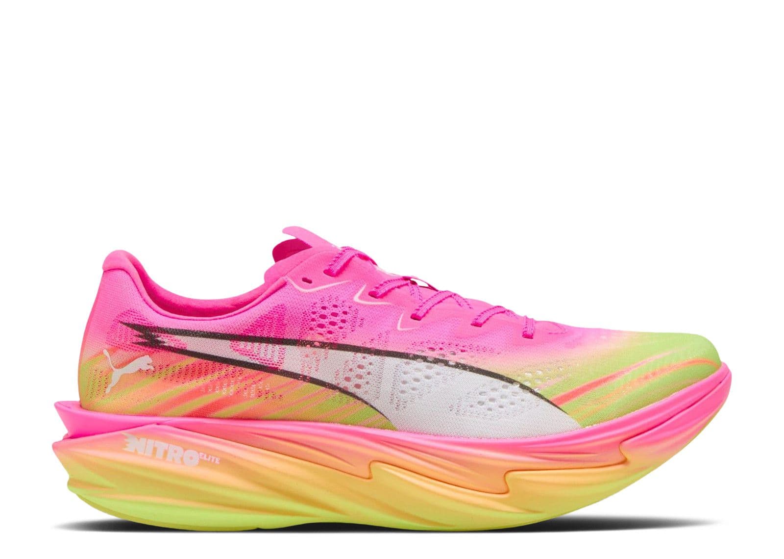Puma Deviate Nitro Elite 4 'Poison Pink Yellow Alert Bright Aqua'