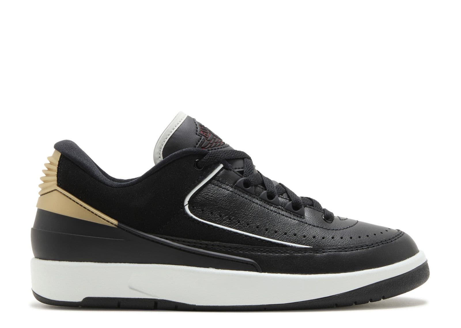 Jordan 2 Retro Low 'Black Metallic Gold'