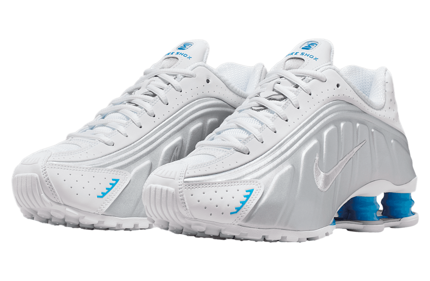 Shox R4 'White Metallic Silver Blue Hero'