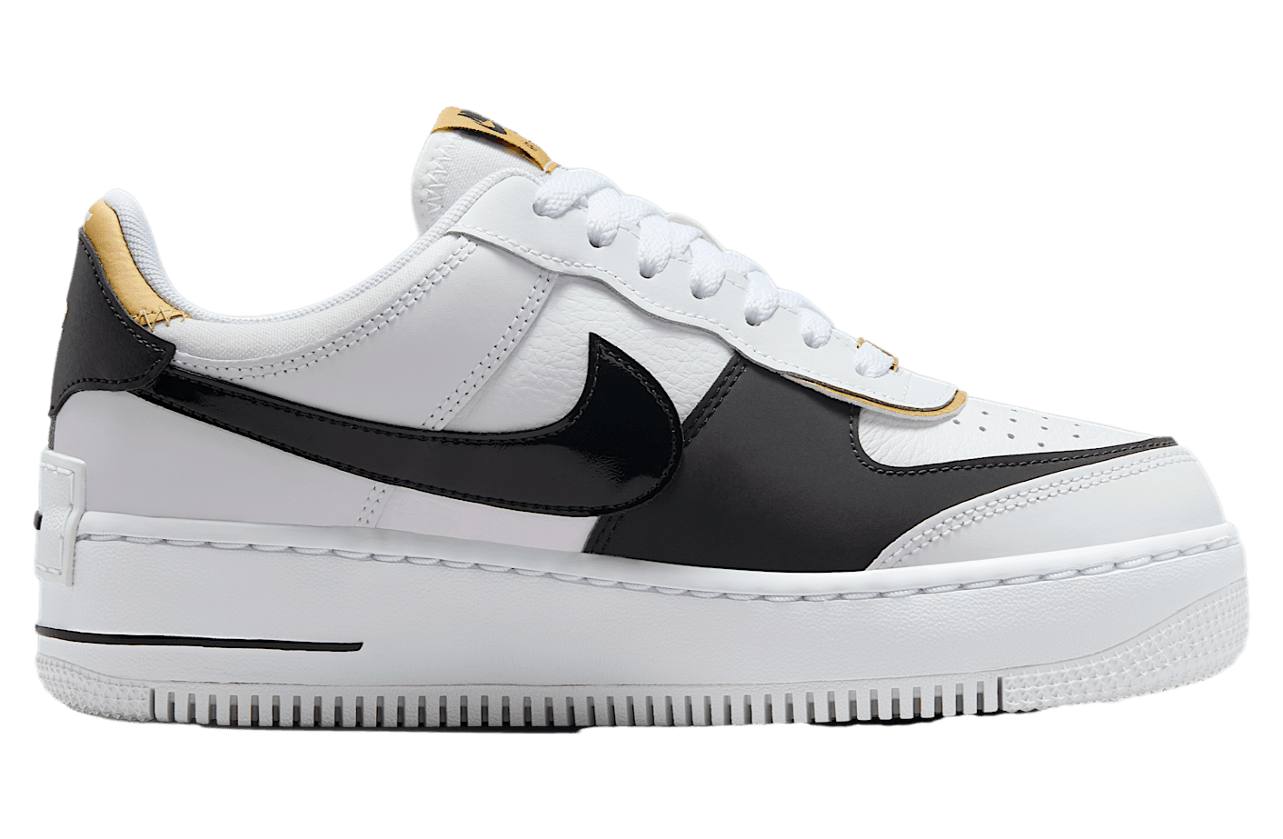 Air Force 1 Shadow 'White Black Metallic Gold'