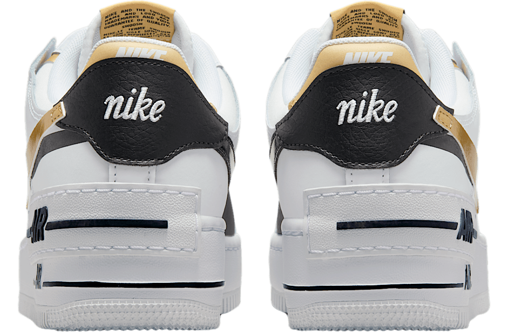 Air Force 1 Shadow 'White Black Metallic Gold'