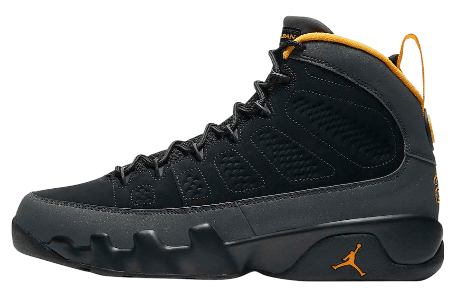 Jordan 9 Retro ‘Dark Charcoal University Gold’