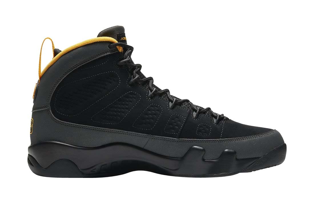 Jordan 9 Retro ‘Dark Charcoal University Gold’