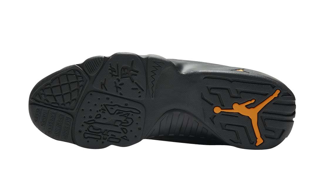 Jordan 9 Retro ‘Dark Charcoal University Gold’