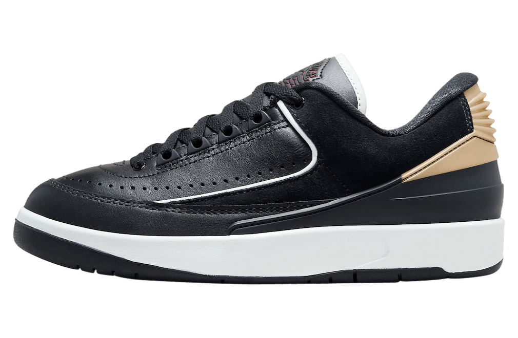 Jordan 2 Retro Low 'Black Metallic Gold'
