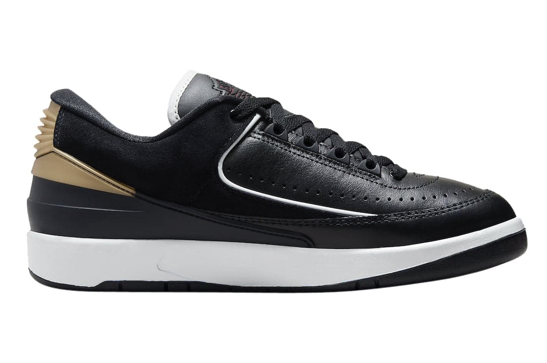Jordan 2 Retro Low 'Black Metallic Gold'