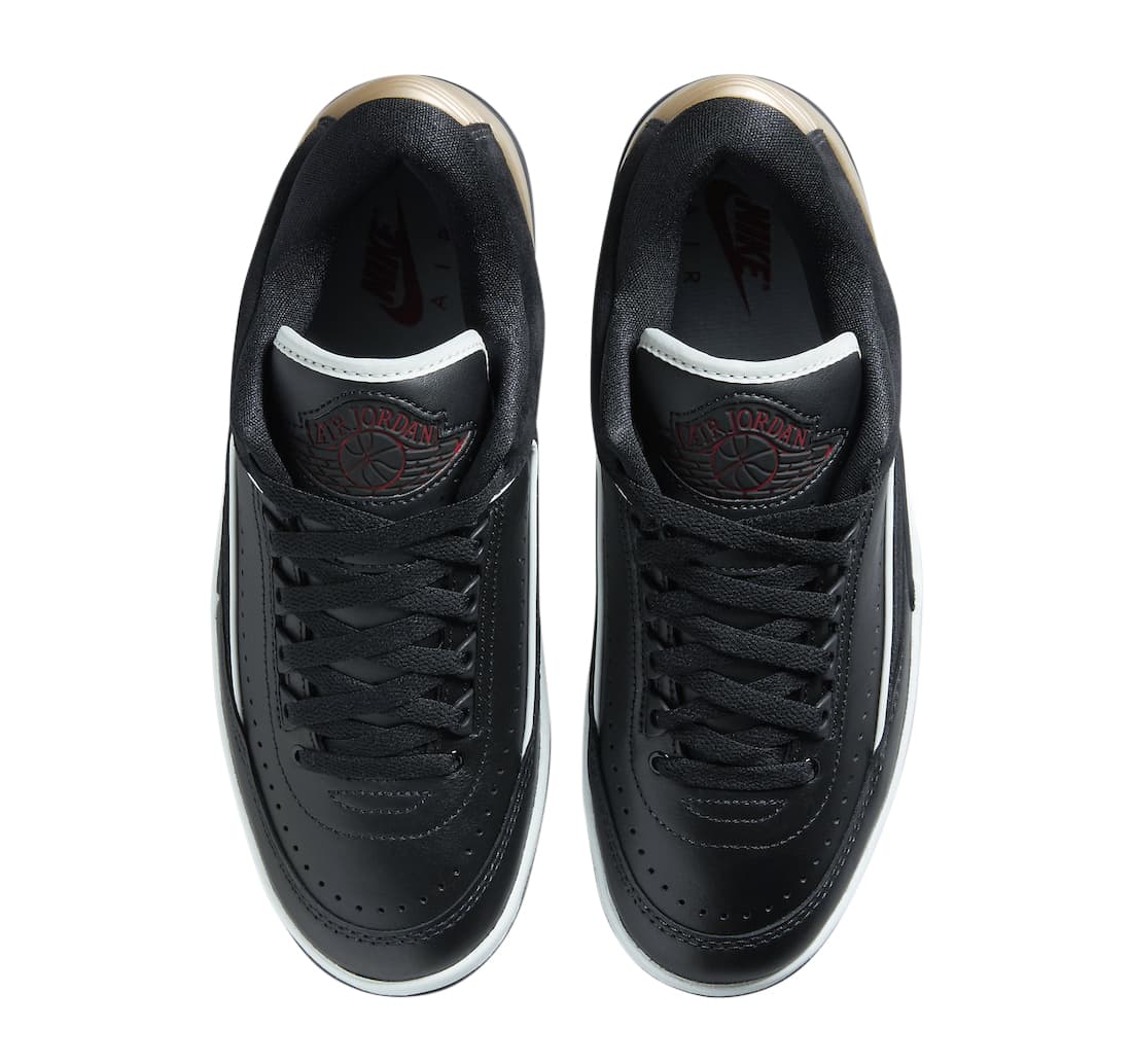 Jordan 2 Retro Low 'Black Metallic Gold'