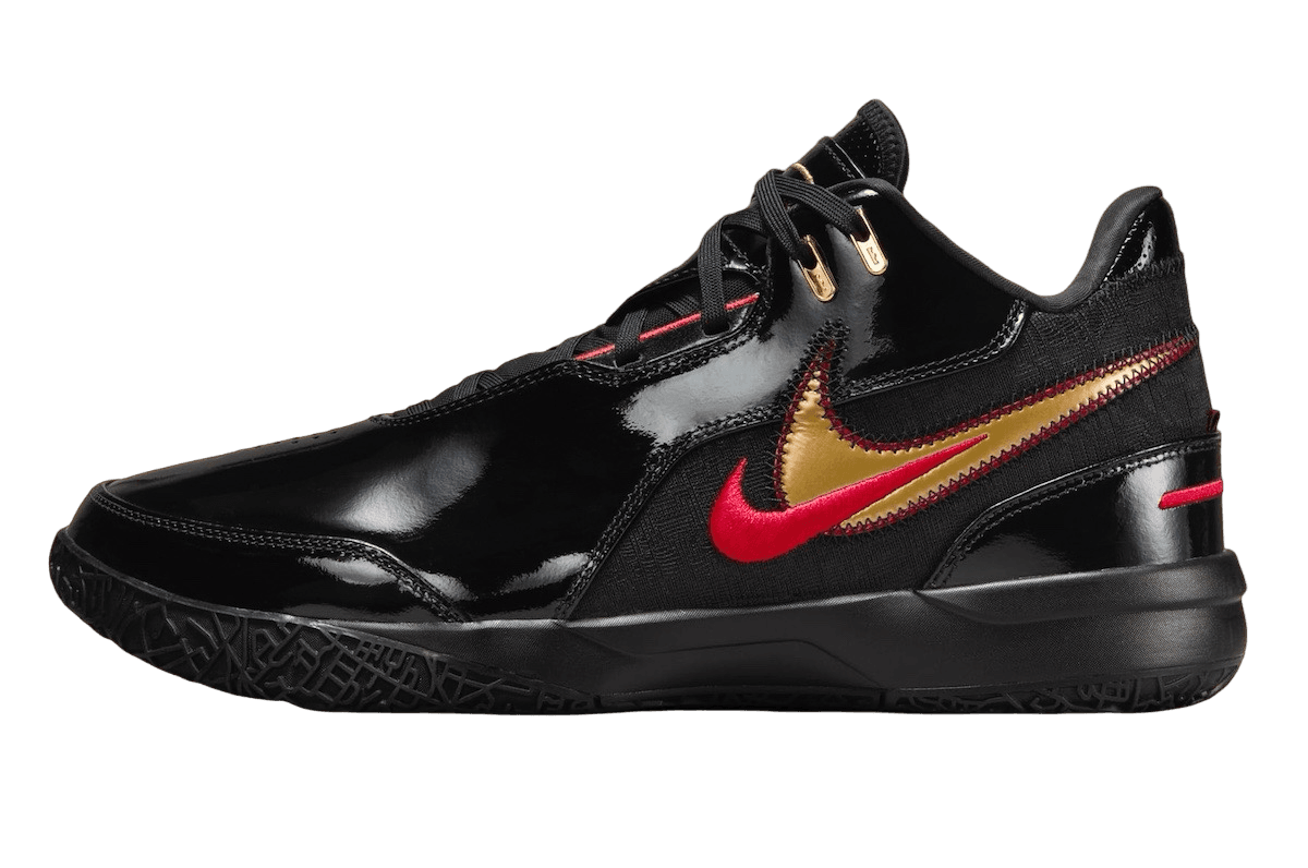 Zoom LeBron NXXT Gen AMPD 'Black Metallic Gold Red'