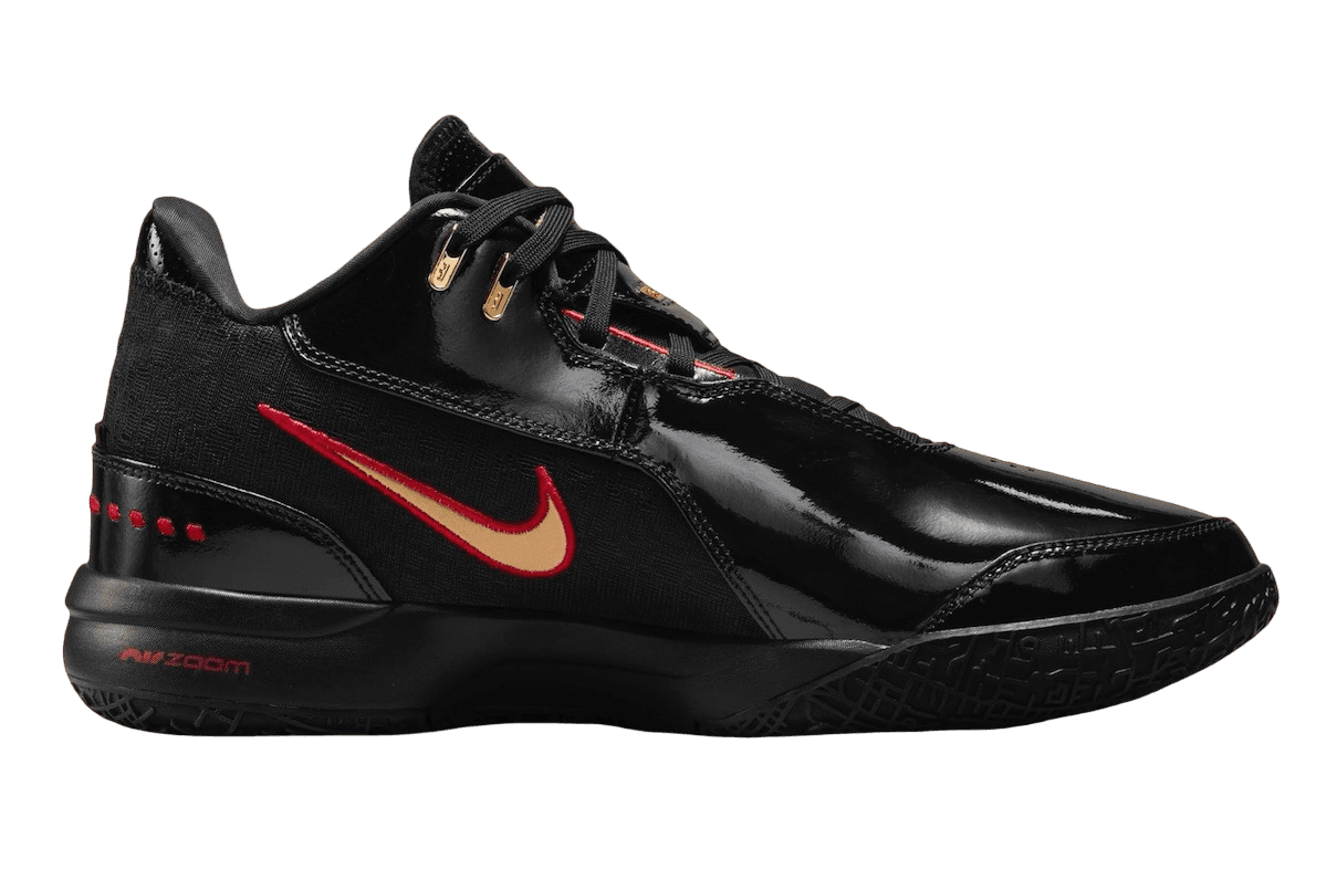 Zoom LeBron NXXT Gen AMPD 'Black Metallic Gold Red'