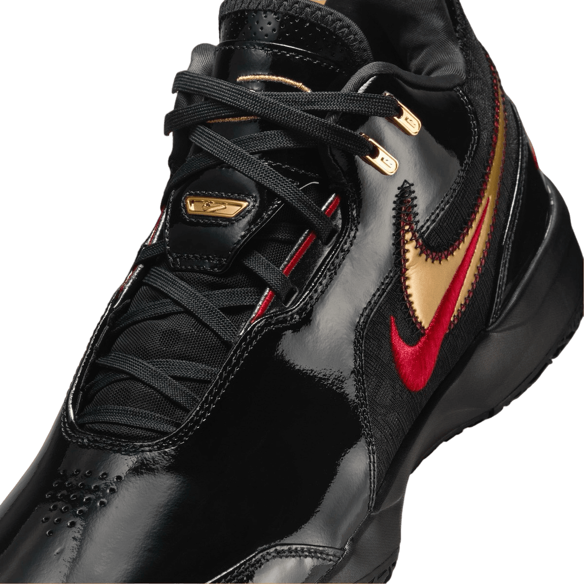 Zoom LeBron NXXT Gen AMPD 'Black Metallic Gold Red'