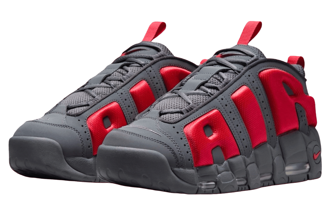 Air More Uptempo Low 'Dark Grey Light Crimson'