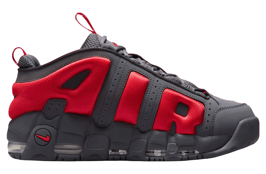 Air More Uptempo Low 'Dark Grey Light Crimson'