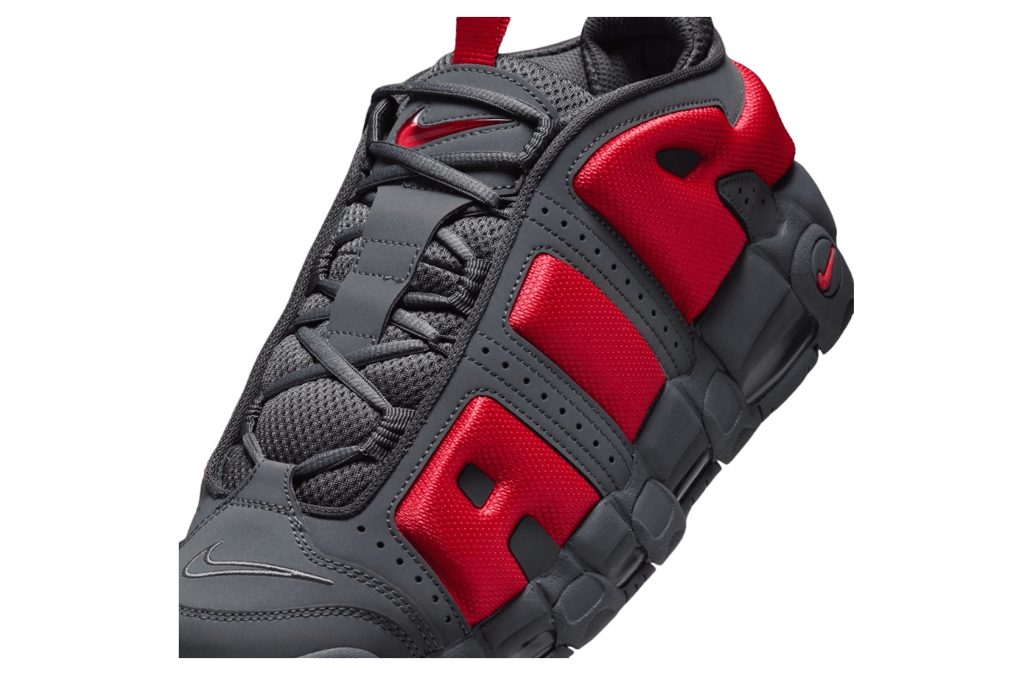 Air More Uptempo Low 'Dark Grey Light Crimson'