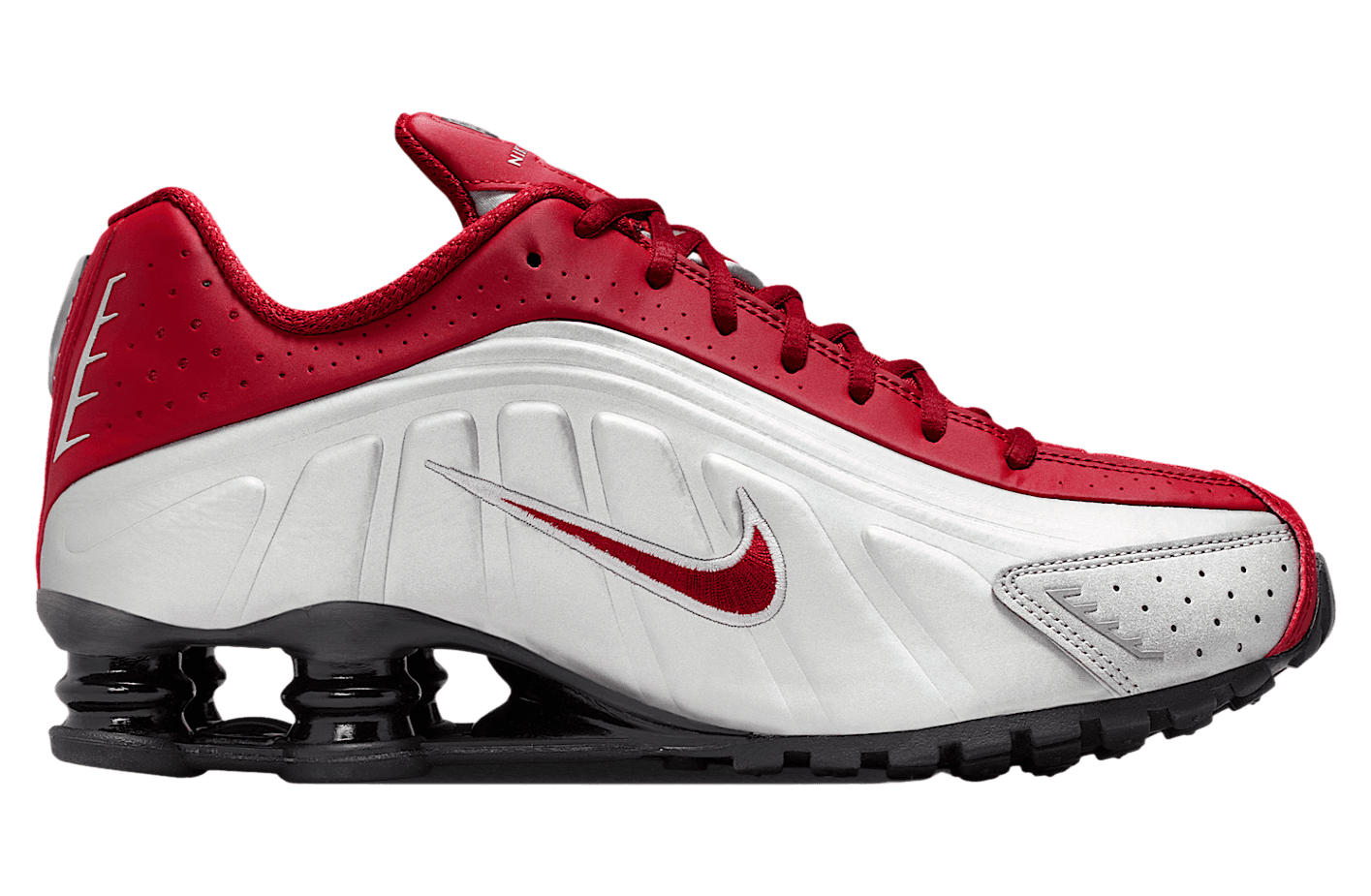 Shox R4 'Metallic Silver Black Team Crimson'